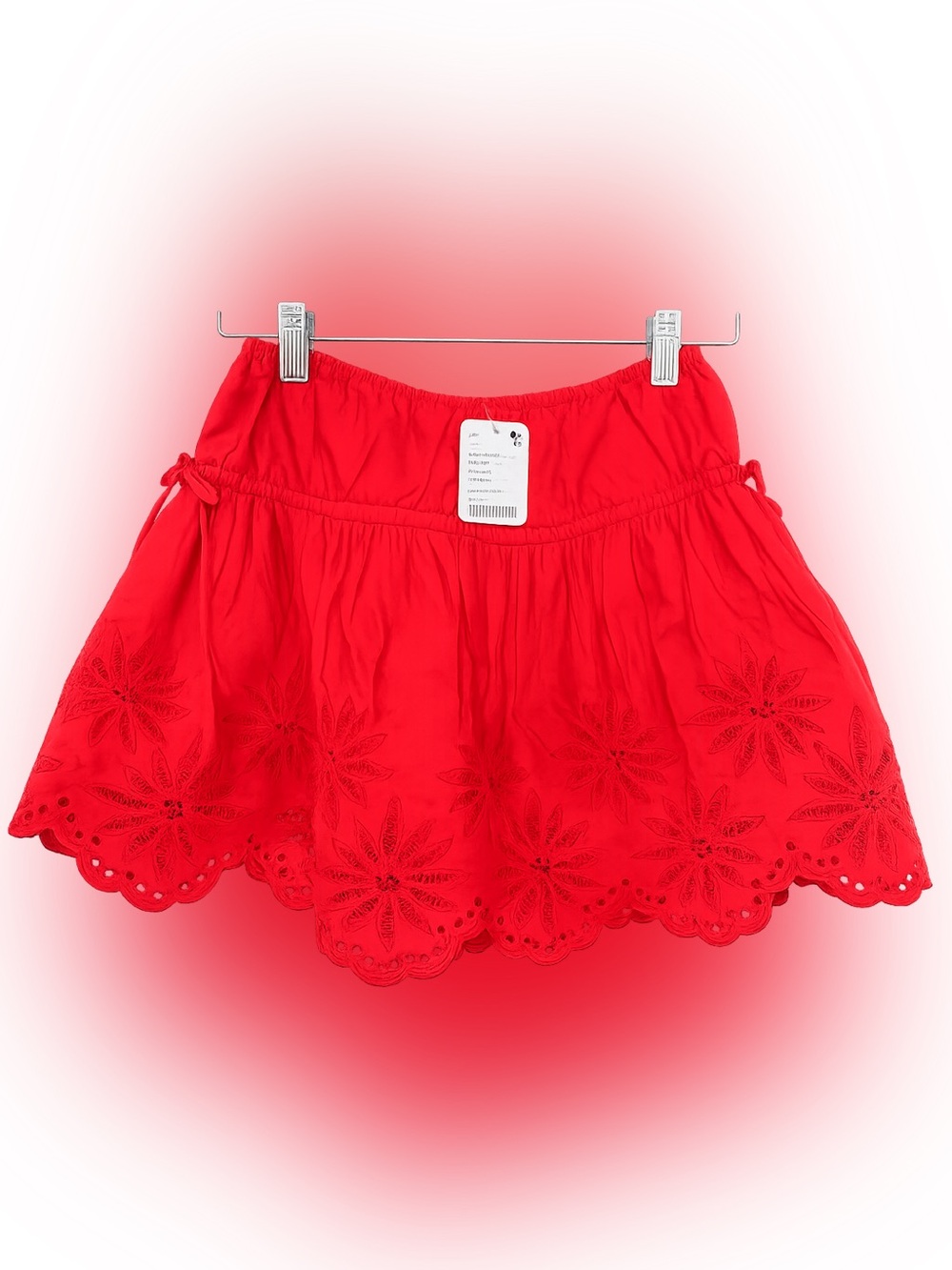 Free People Wildest Dreams Mini Skirt Red XS NWT